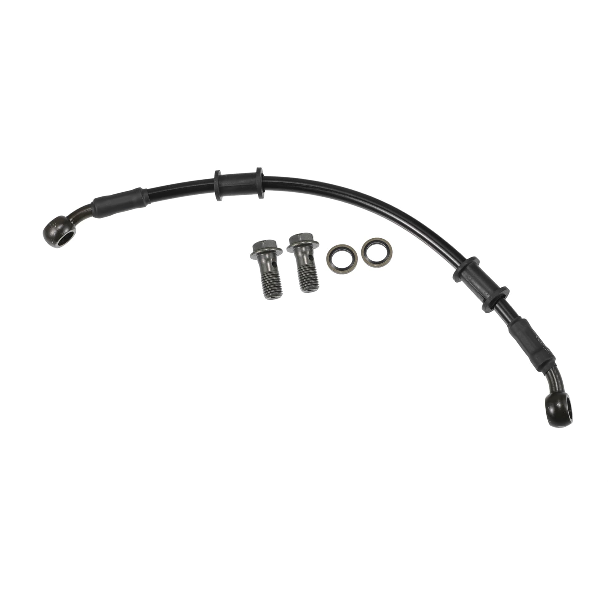 Motorcycle Brake Hose, Clutch Hose, Oil Hose, For Motorcycles, ATVs, Off-Road Bikes, Universal, Durable, Replacement, Black, 28° Angle, 11.8 inches (30 cm) 30cm