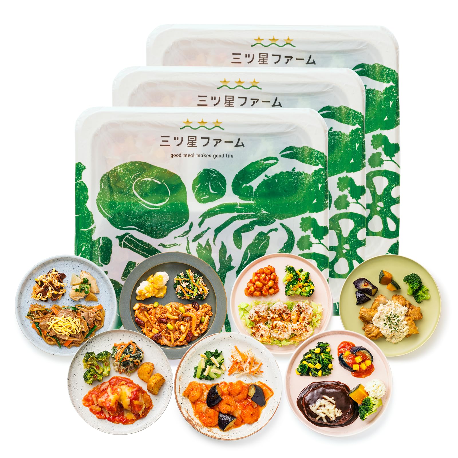 Mitsuboshi Farm Chef Select Side Supervision Chef Frozen Bento Diet, Low Sugar, High Protein, Low Calorie (21 Servings) 21食（自社）