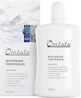 OraLuLu(オーラルル) [医薬部外品] ホワイトニング マウスウォッシュ (黄ばみ/口臭ケア/虫歯/歯周炎/歯肉炎予防) 500ml