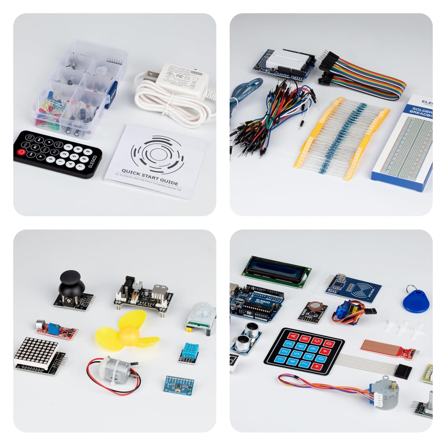 Окончательный стартовый набор ELEGOO UNO R3 для Arduino с учебным пособием (63 предмета), фото 3