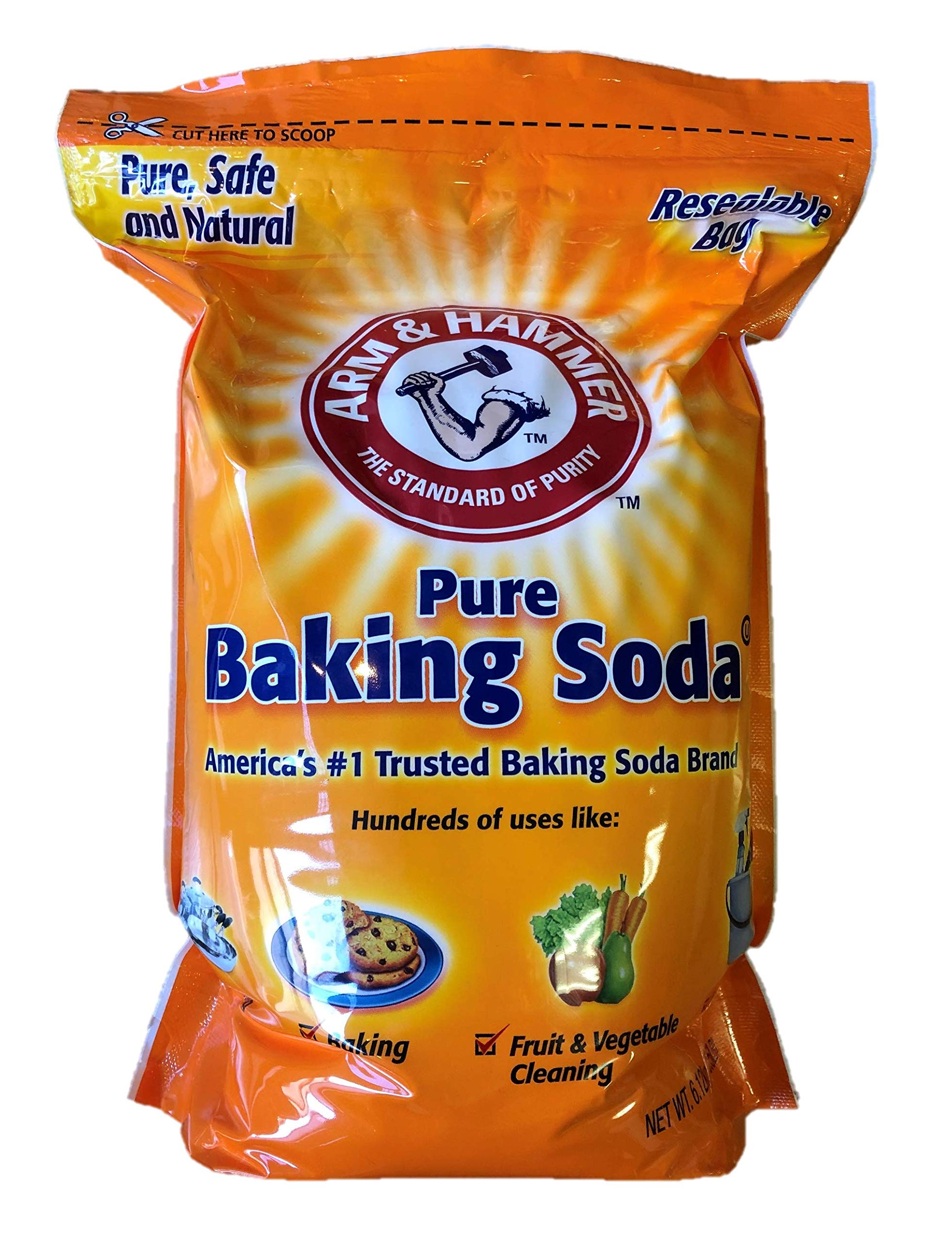 Kirkland 488431 Baking Soda, 13.2 lbs (6.1 kg), Arm and Hammer (No Spoon)