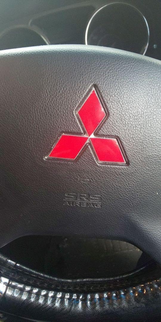 Старый тип, Ранняя модель До MC Delica D5, Эмблема марки Mitsubishi с тремя ромбами, Наклейка на переднюю и заднюю ручку, Наклейка для резки, Печать (красная), фото 4