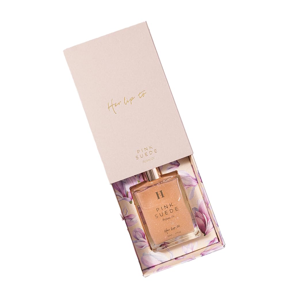 【Official】 Her lip to (Her lip to BEAUTY) Perfume Oil Glitter Oil Body Oil Body Delicate Glitter PINK SUEDE 50ml Jojoba Oil Shea Butter Blend Gift Present