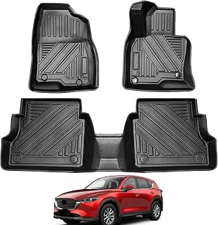 マツダ CX-5 KF系 3Dフロアマット MAZDA CX5 立体フロアマット オートマ用 前席& 2列目 TPE素材 カスタムパーツ 防水 滑り防止 耐汚れ 消臭/抗菌効果 車種専用設計 取付簡単 保護パーツ カー用品 3PCS (マツダ CX-5に適用)