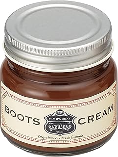 M.MOWBRAY（M.モゥブレィ） ブーツクリーム 60ml 革の保湿・補色・栄養補給・ツヤ出し ブーツ エンジニアブーツ 革靴 革の乾燥・ひび割れ防止 グッドエイジングをたのしむクリーム 天然ワックス配合