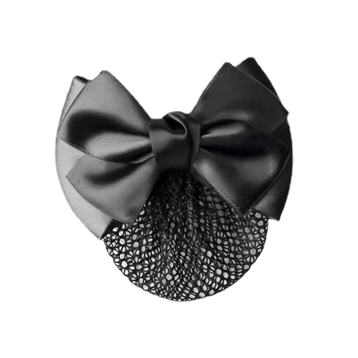 Chignon Net, Ribbon, Bun Net, Hair Net, Hair Accessories, Hair Clip, Ribbon, Simple, Work, Office, Present, Ceremonies, Funeral Ceremonies (Black)