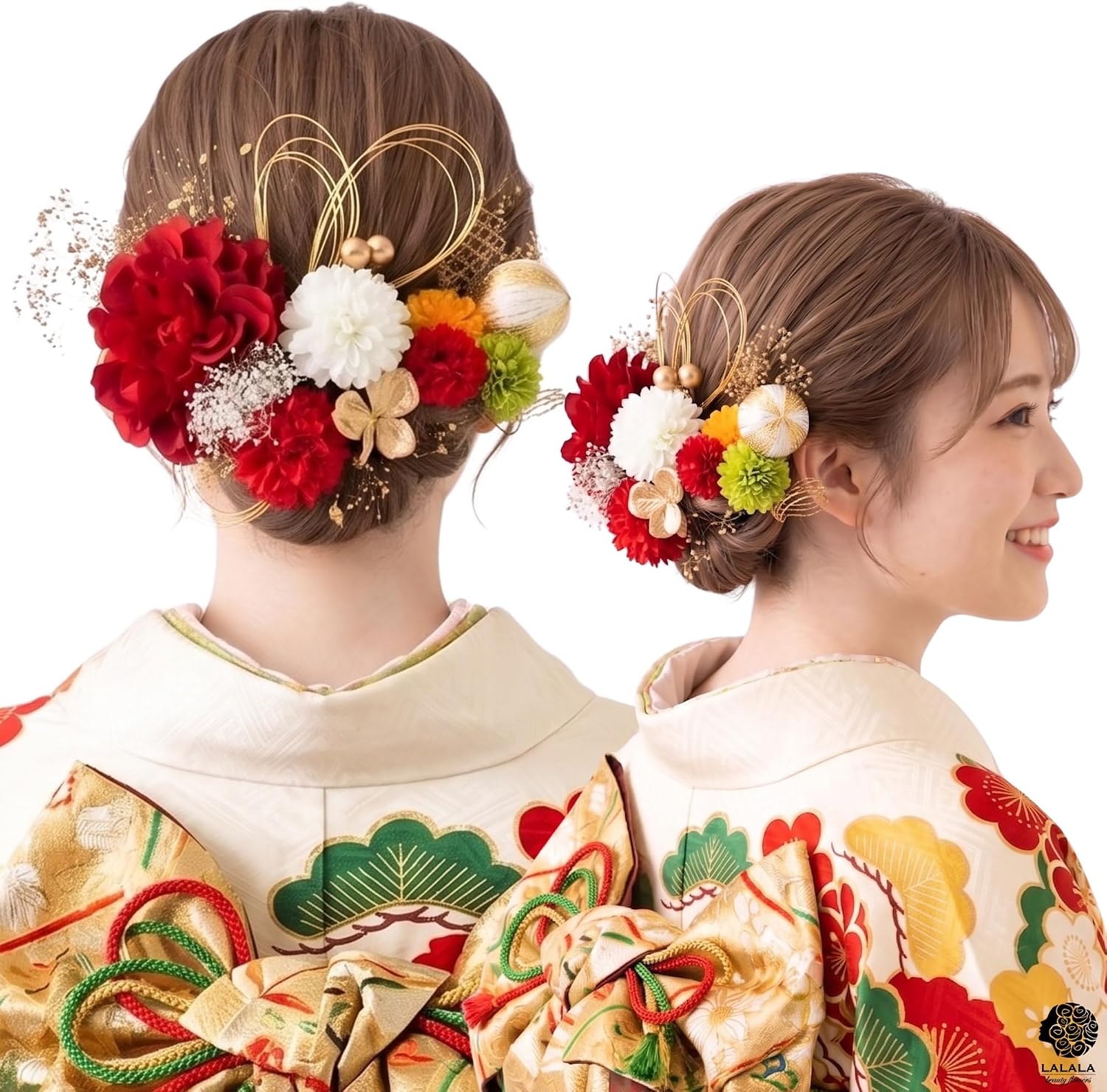 [LALALA beauty flowers] Великолепное украшение для волос, идеально подходящее для церемоний совершеннолетия, выпускных церемоний, Японских аксессуаров, Шичи-Го-Сан, свадеб, церемоний поступления в школу, фейерверков [3112], фото 6