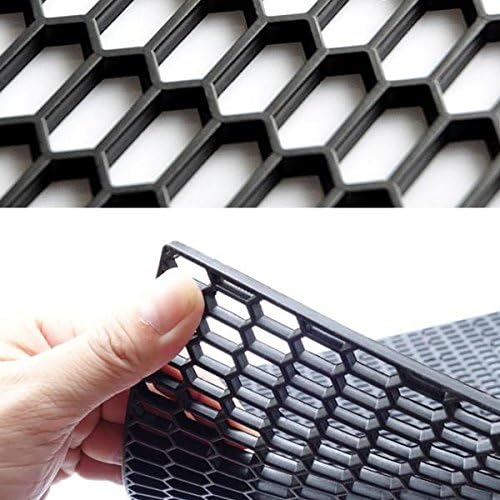 SUNRISE 27404 Универсальная решетчатая сетка Euro Honeycomb из черного ABS PP размером 1227 × 403 мм для крепления к воздуховодам и т.д., фото 3
