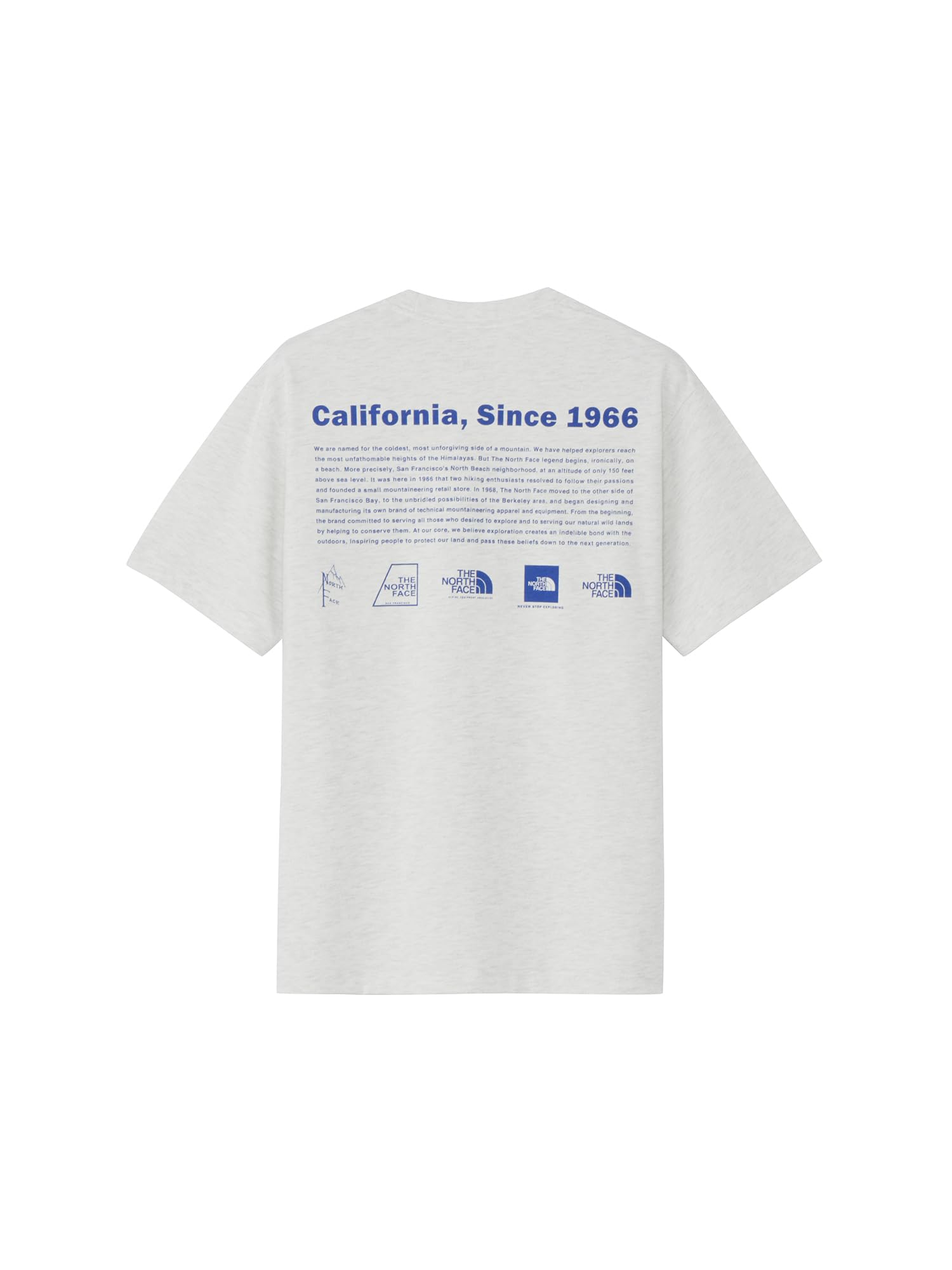 The North Face Short Sleeve Historical Logo Tee (Unisex) white mix grey Large Single Item