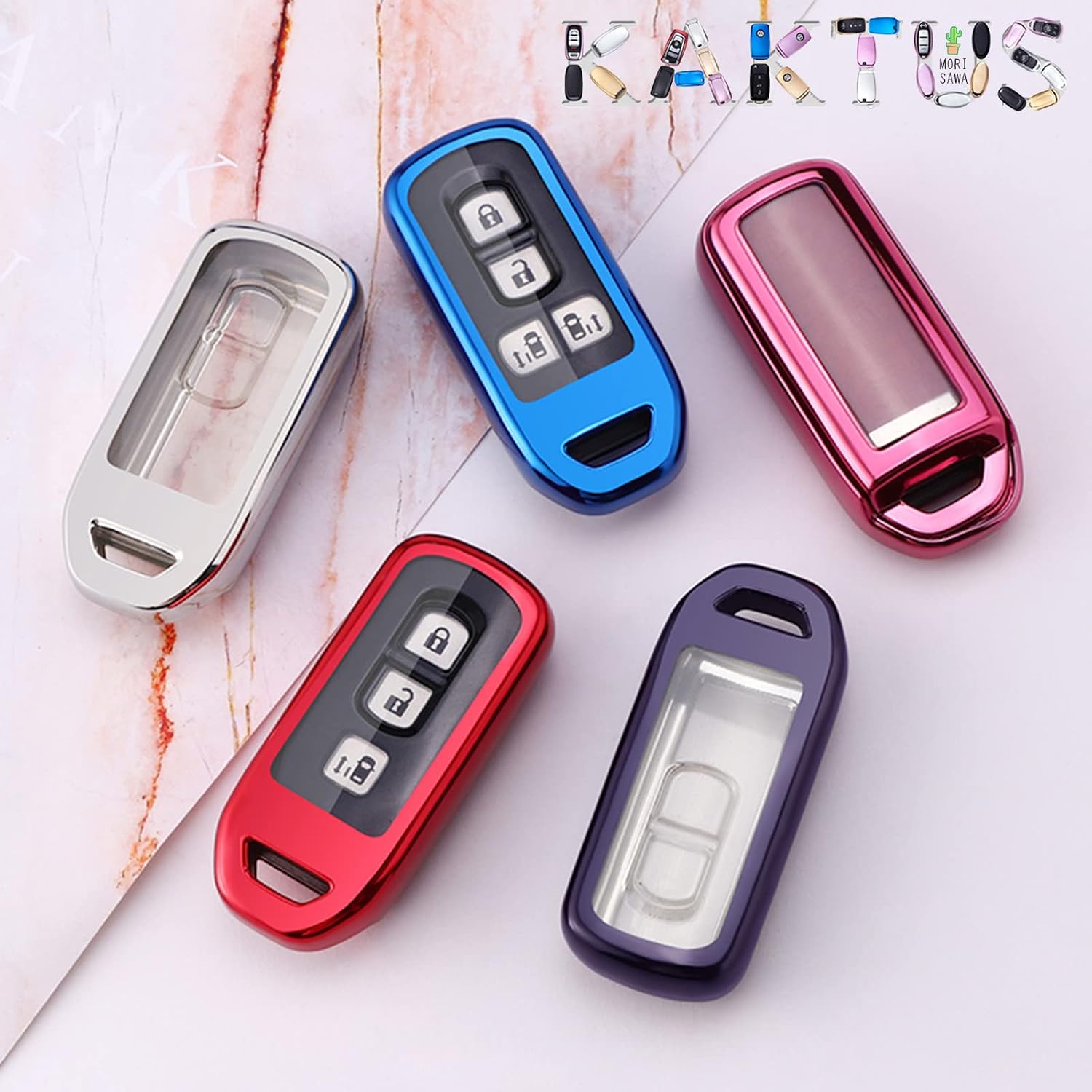Чехол для ключей N-BOX TPU Smart Key Cover Чехол для ключей N-BOX N-ONE N-WGN N-VAN Honda Key Case красный, фото 8