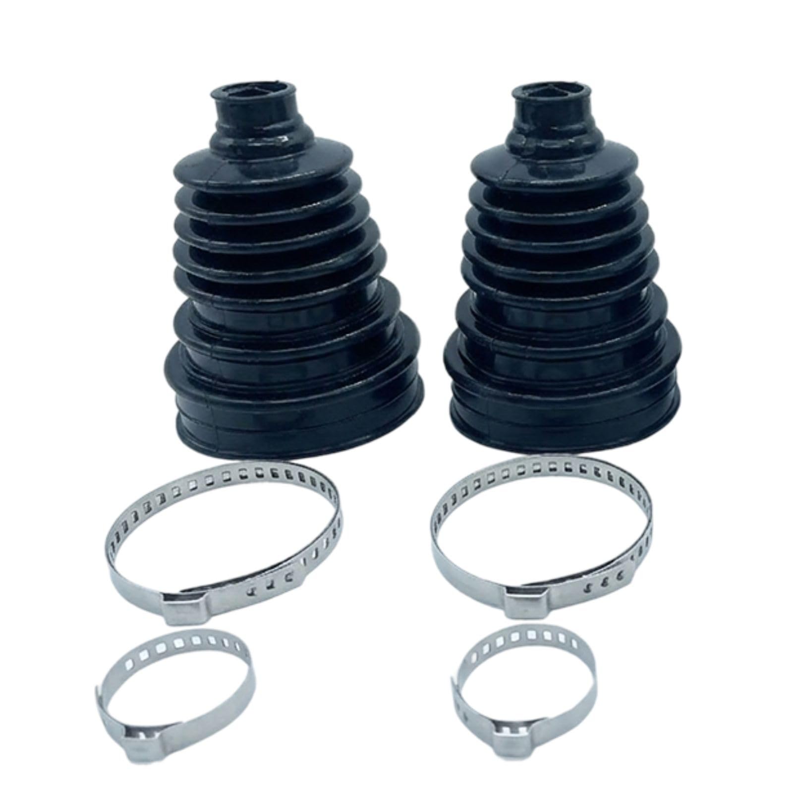 FUKUMIDO Drive Shaft Boots, CV Boots, Speedy Joint Boots, Tools, Clamps, Rubber, Lubricant, Resin, Grease, Outerwear, Silicone, Black, 2 Pieces Black Set of 2