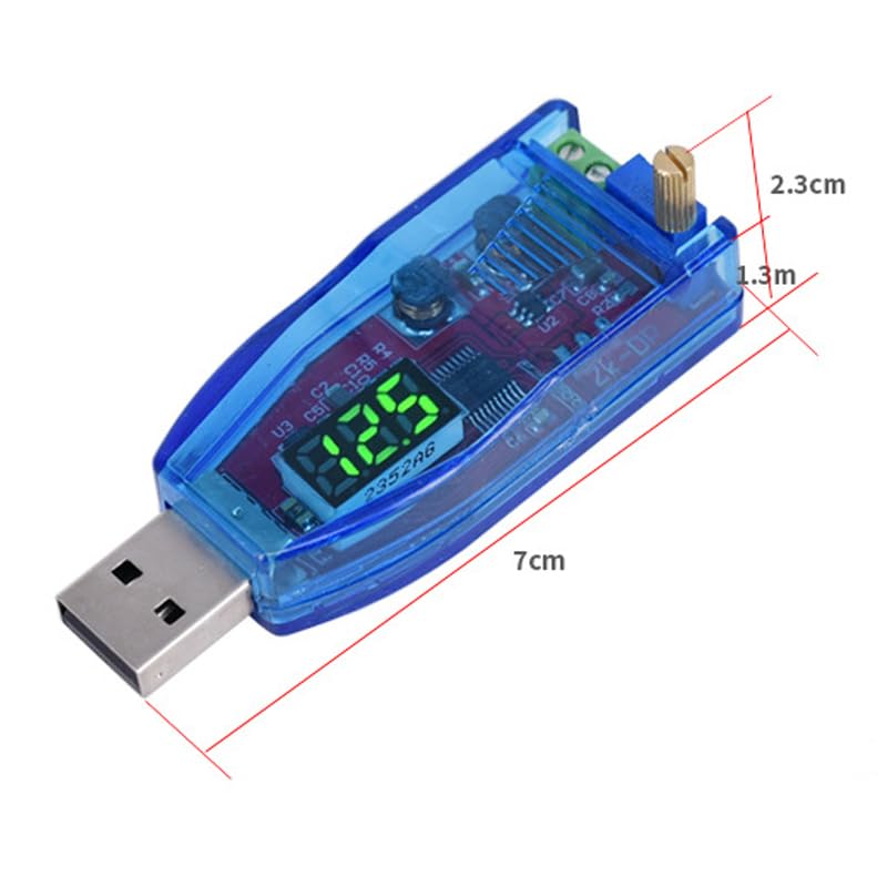 【REYLNXR】 Модуль стабилизации питания USB-регулятор мощности Регулятор напряжения питания DC-DC понижающий преобразователь напряжения от 5 В до 1-24 В со светодиодным цифровым дисплеем Низкое энергопотребление Простая установка и настройка, фото 2