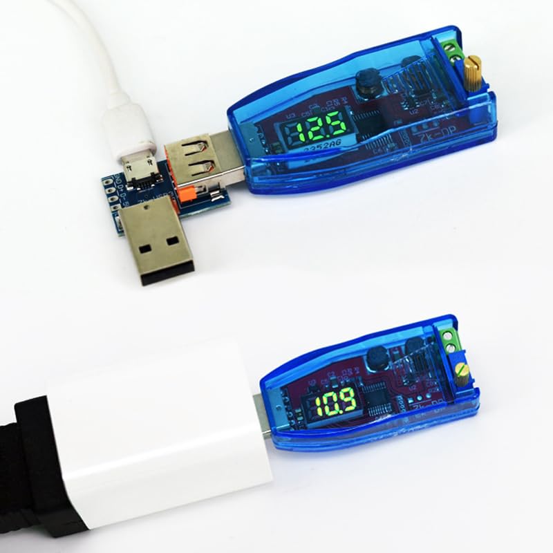 【REYLNXR】 Модуль стабилизации питания USB-регулятор мощности Регулятор напряжения питания DC-DC понижающий преобразователь напряжения от 5 В до 1-24 В со светодиодным цифровым дисплеем Низкое энергопотребление Простая установка и настройка, фото 7