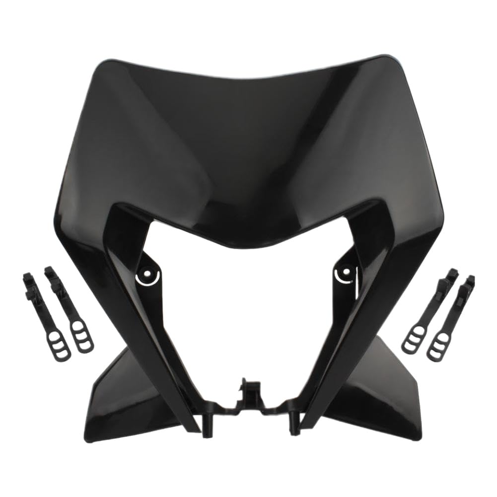 ヘッドライトプレートヘッドランプ XC SX SXF XCW SMR 125-500cc 2024 モトクロスオートバイに対応(Black) ブラック