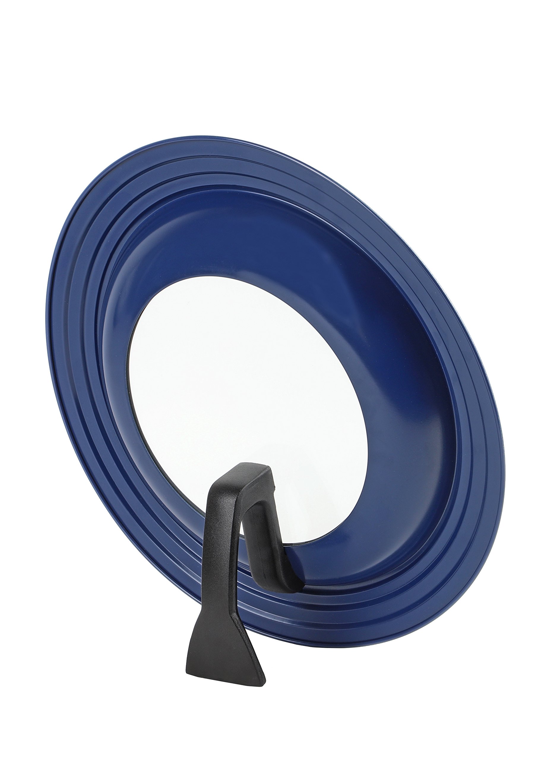 DELISH KITCHEN HB-4240 Pearl Metal Lid, Navy, Outer Diameter 11.6 x Height 3.3 inches (29.5 x 8.5 cm), Silicone Treatment, With Window