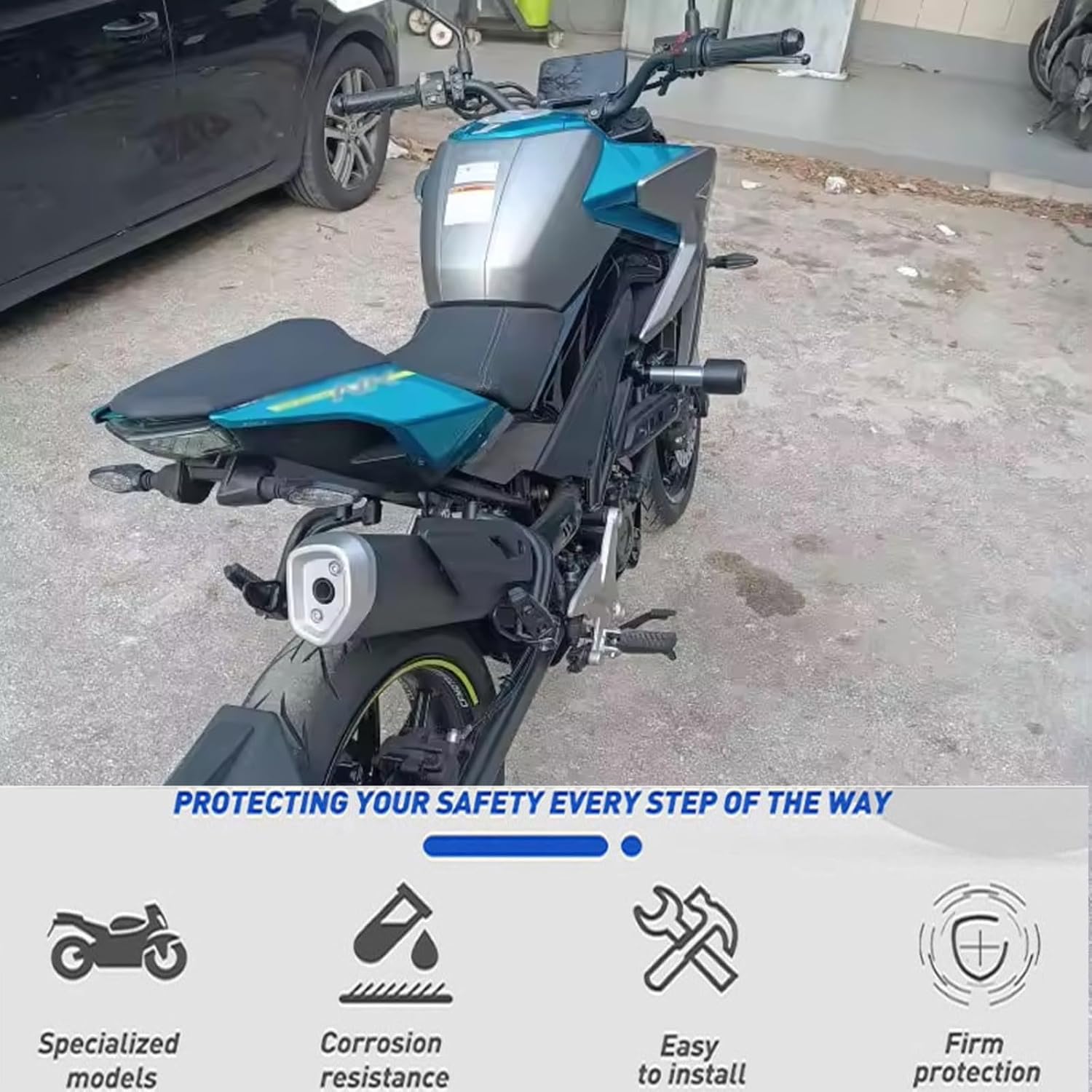 ДЛЯ X350 X 350 x 350x350 2023 2024 2025 2026 Бампер двигателя с ЧПУ для защиты от падения мотоцикла, защита кузова мотоцикла от падения, Ползунок двигателя (титан, 28-33 мм) Титан 28-33 мм, фото 7