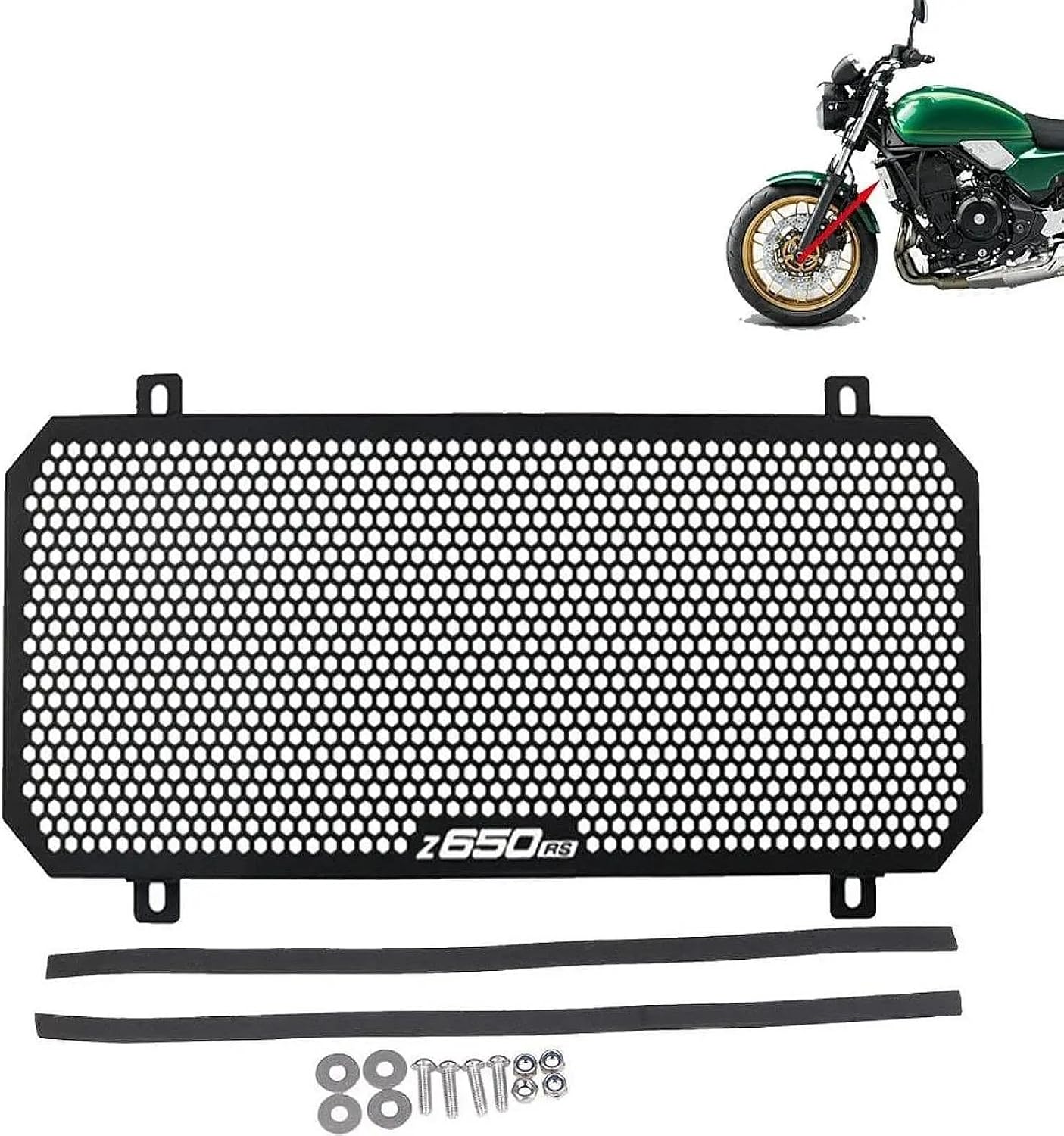 Защита решетки радиатора мотоцикла Z650 2024 2025 650 Z650RS Простая установка, Профессиональная замена, защита сердечника радиатора мотоцикла =, фото 4