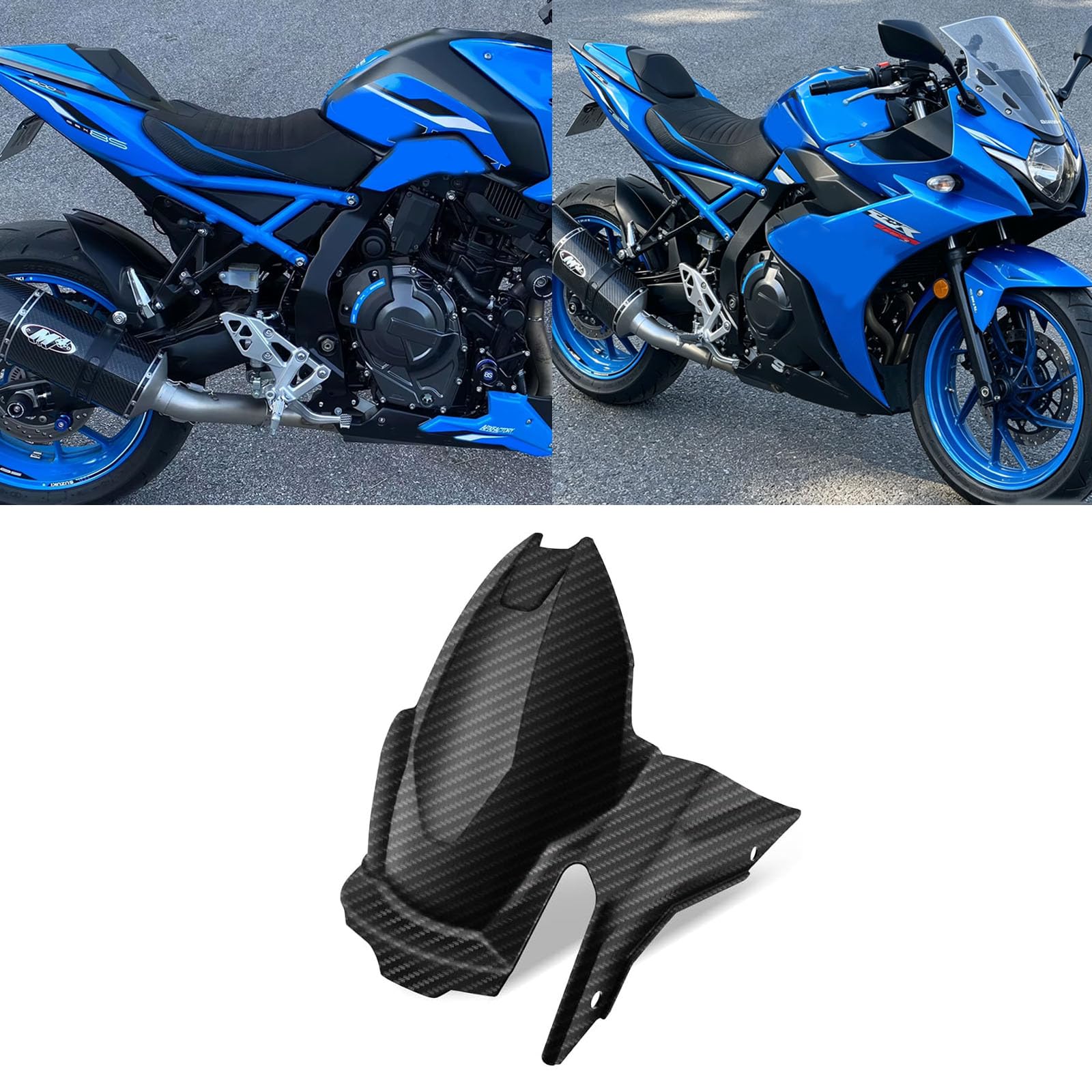 ДЛЯ GSX-8S GSX8R 2026 GSX-8R GSX8R GSX8S 2026 2025 2024 2023 [товары параллельного импорта] | GSX-8TT gsx8tt 2026 2025 Брызговик задней крышки, защита от брызг (с рисунком из углеродного волокна) для велосипеда, фото 2