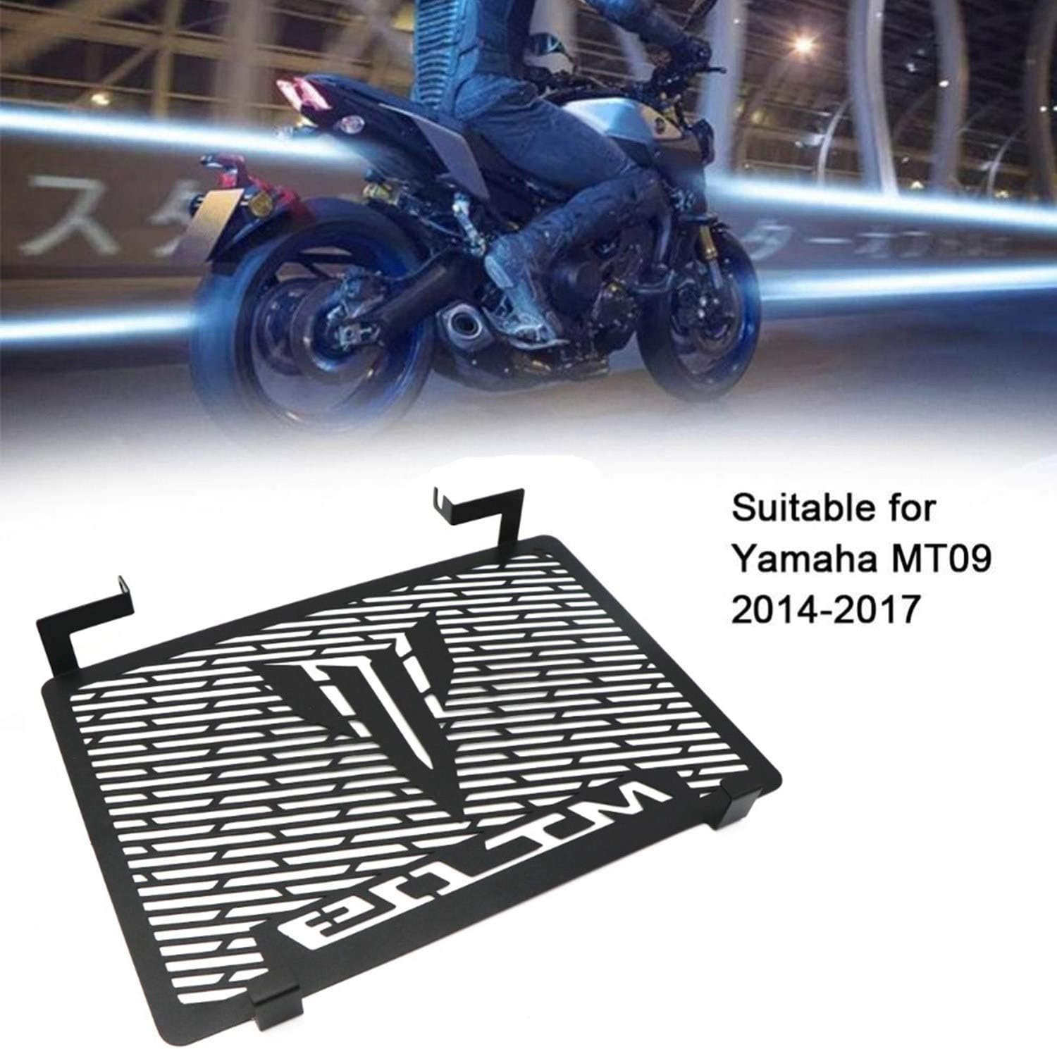 Защитная крышка решетки радиатора Bi для MT-09 FZ09 FZ-09 FZ 09 2014 2015 2016 2017 Аксессуары Bi (черный), фото 5