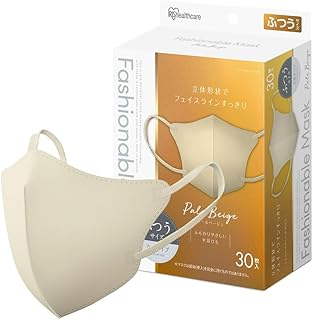 [アイリスオーヤマ] 立体型マスク 30枚入 不織布 ふつうサイズ ホワイト カラー FASHIONABLE MASK RN-FA30SW