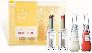 UZU BY FLOWFUSHI (ウズバイフローフシ) HAPPY BAG [YELLOW edition] 38°C/99°F UZUリップシリーズ 豪華4点セット 最大総額8,360円相当 リップ リップスティック 口紅 グロス リップケア 乳酸菌 無香料 日本製