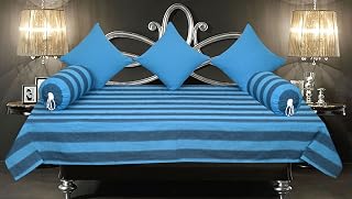 1 Bedsheet 60 X 90 INCHS ::2 Bolster Covers 16 X 32 INCH::3 Cushion Covers 14 X 14 INCH.