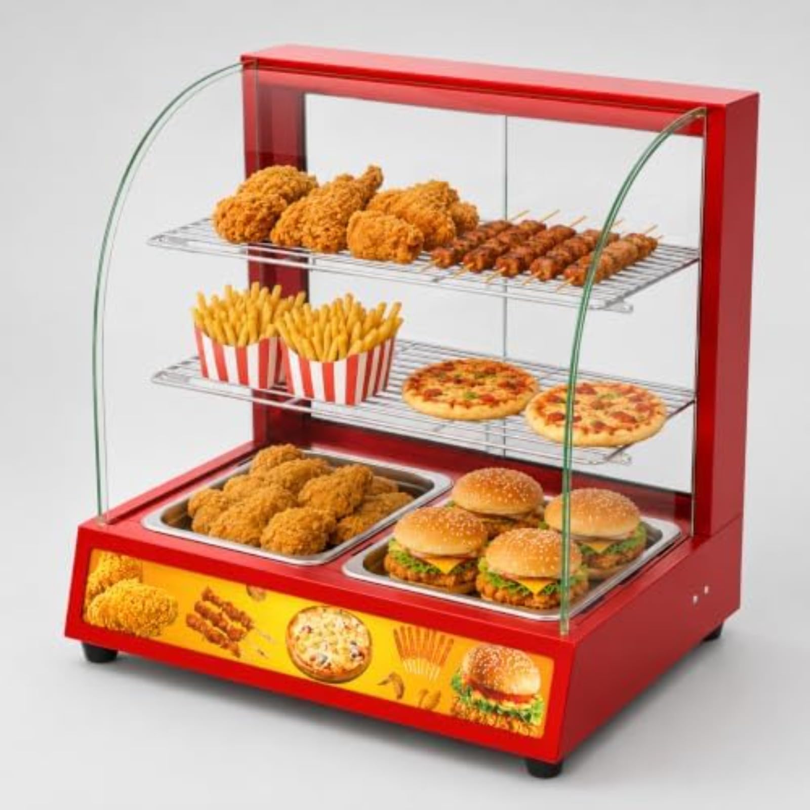 ホットショーケース 3層 業務用 30-85℃ (【2P】加熱式ディスプレイキャビネット)
