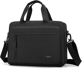 manukori ビジネスバッグ メンズ ショルダーバッグ 14インチPC収納 手提げかばん 軽量 撥水 ナイロン ポケット多い シンプル カジュアル 横型