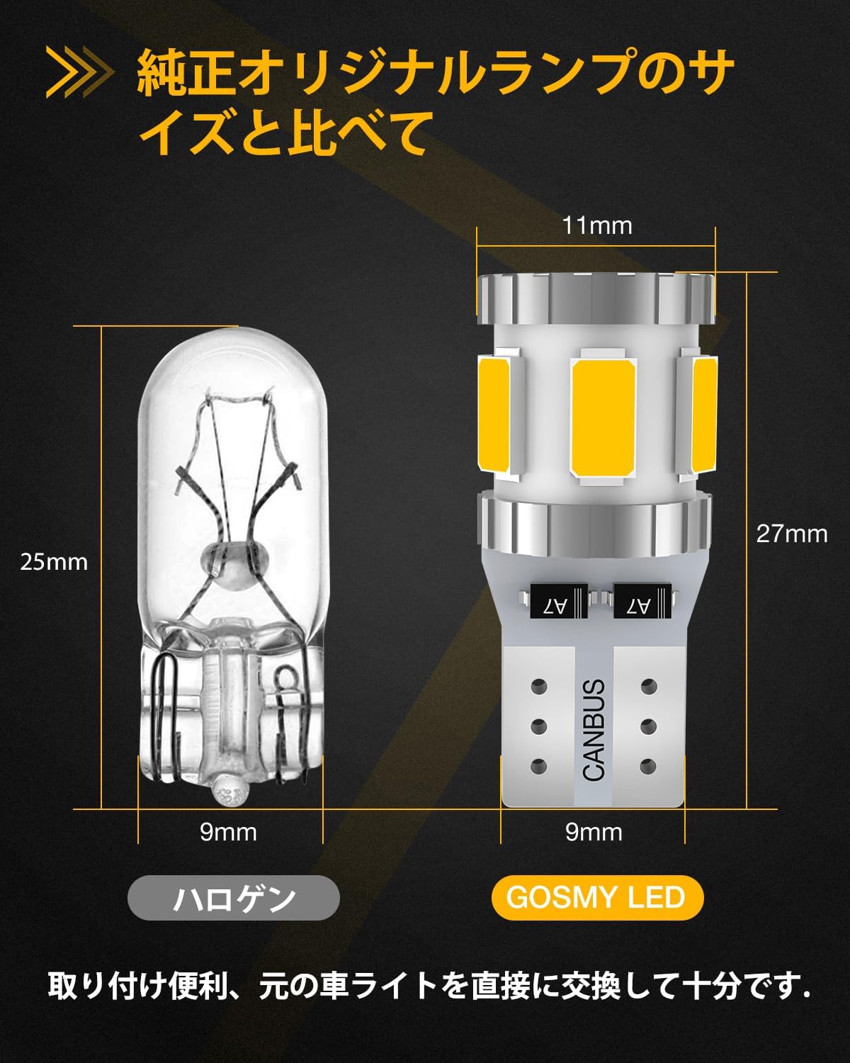 GOSMY T10 LED взрывозащищенный светильник белого цвета со встроенным светодиодом T10 для соответствия требованиям технического осмотра автомобиля 5630LED чип 8 серии для 12-вольтового индикатора местоположения автомобиля / номерного знака / номерного знака в номере (2 шт.Гарантия один год), фото 4