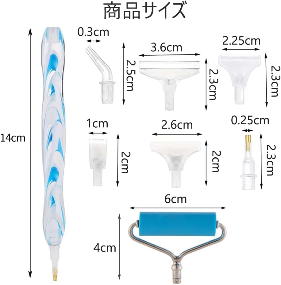 Алмазная художественная ручка Diamond Painting Pen с роликом Diamond Art Pen Set Смола 5D Алмаз ручной работы Инструменты для рисования алмазами Art Pen Kit DIY Инструменты для рисования алмазами, фото 2