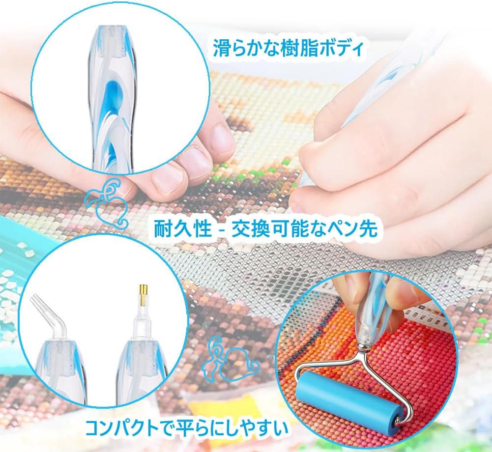Алмазная художественная ручка Diamond Painting Pen с роликом Diamond Art Pen Set Смола 5D Алмаз ручной работы Инструменты для рисования алмазами Art Pen Kit DIY Инструменты для рисования алмазами, фото 5