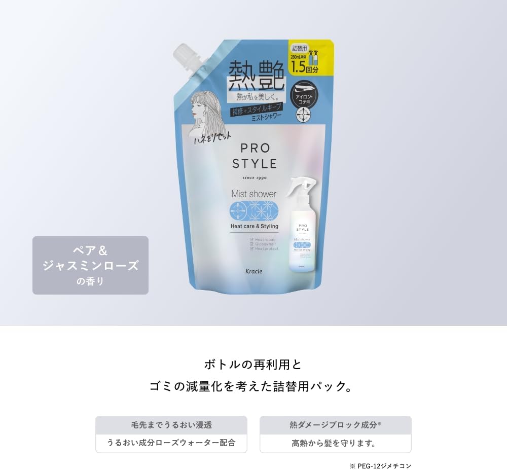 Pro Style Heat Care & Styling Mist Shower Refill 420 мл | Вода для волос, Туман для волос, Уход за волосами, Утюжок, Защита от повреждений 420 мл × 1, фото 4