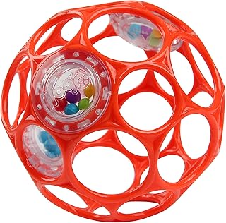 ブライトスターツ Bright Starts Oball オーボールラトル【0ヶ月~】ベビーカー用おもちゃ 歯固め ガラガラ ソフトボール 出産祝い レッド 11487
