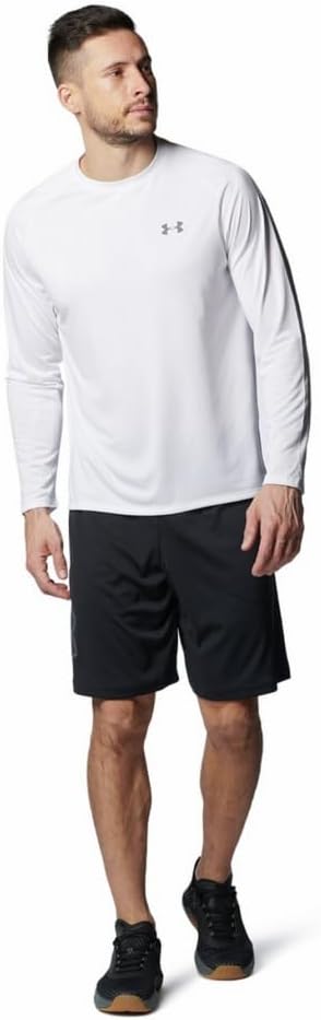 Мужские тренировочные шорты Under Armour UA Tech Graphic, цвет средний, черный, графит, фото 5