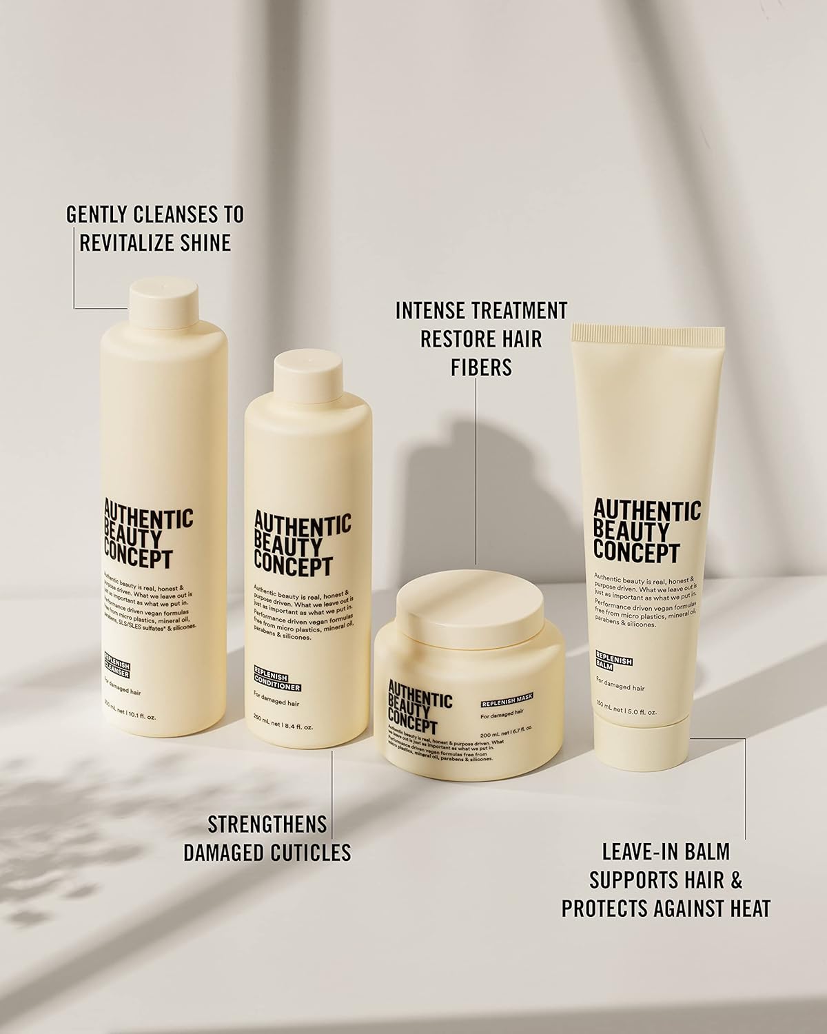 Восстанавливающий кондиционер Authentic Beauty Concept / Кондиционер для поврежденных волос / Питательный / укрепляющий волокна волос / Веганский и не содержит вредных веществ / Не содержит силикона / 32 жидких унции, фото 2