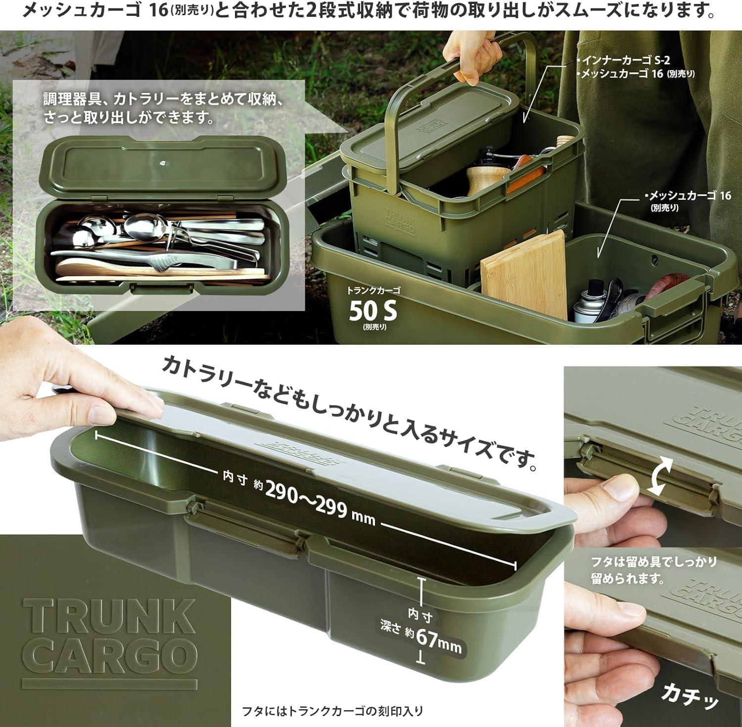 Сумка для хранения Squirrel (RISU) inner cargo S-2 черная, 1,9 л, комплект из 2 предметов, багажник для перевозки грузов, сделано в Японии, Коробка для хранения аксессуаров, чехол для рыболовных снастей для отдыха на открытом воздухе, черная, 1,9 л, комплект из 2 предметов, фото 5