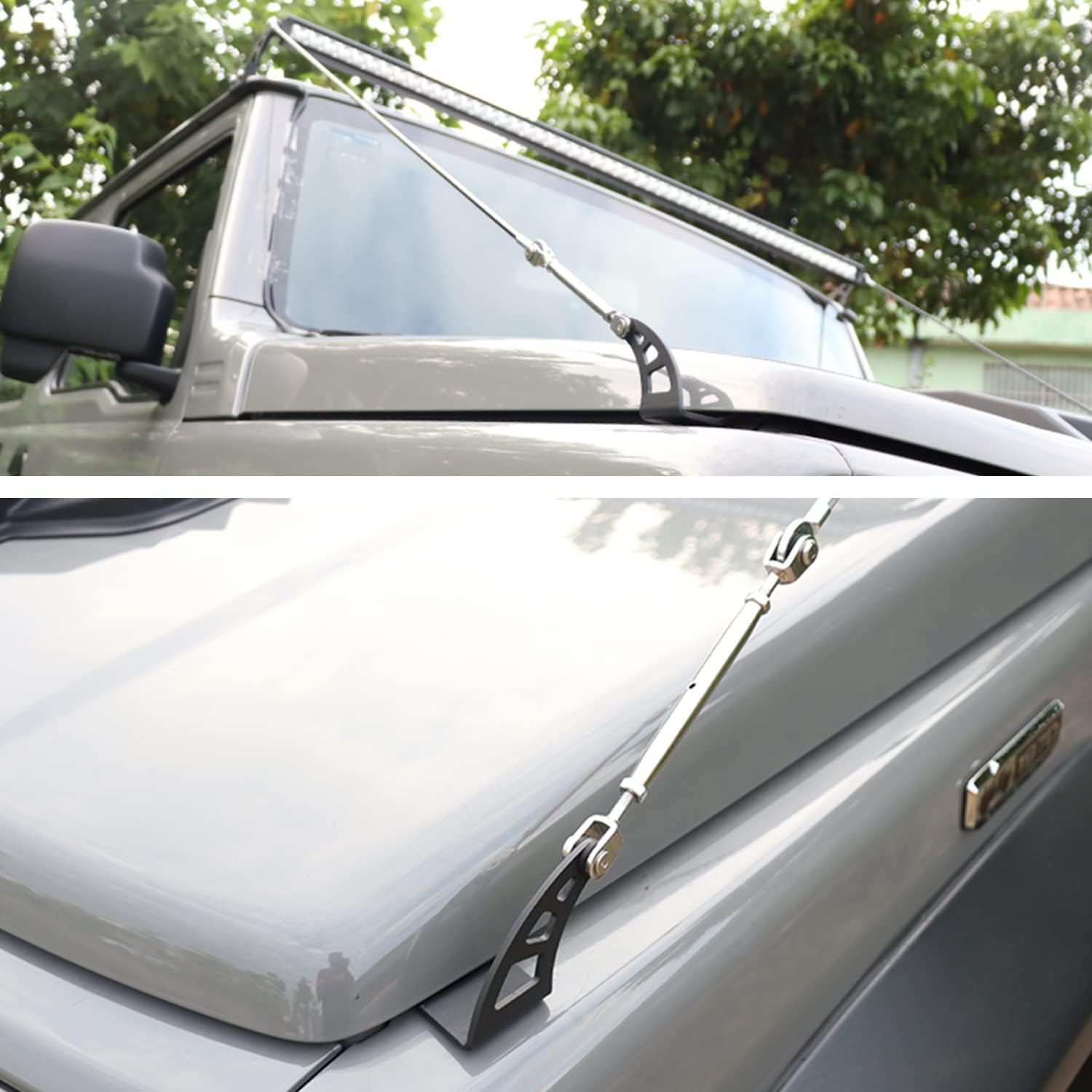 Новый комплект крепления обода Suzuki Jimny JB64 JIMNY Sierra JB74 Nomad JC74 Jungle Protector Трос для устранения препятствий на лесной дороге, защитный кронштейн капота, внешние детали и аксессуары эксклюзивного дизайна на заказ (комплект крепления обода), фото 5