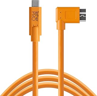 【国内正規品】 テザーツールズ(Tether Tools) TetherToolsTetherPro USB-C to 3.0 Micro-B Right Angle, 15' (4 CUC33R15-ORG