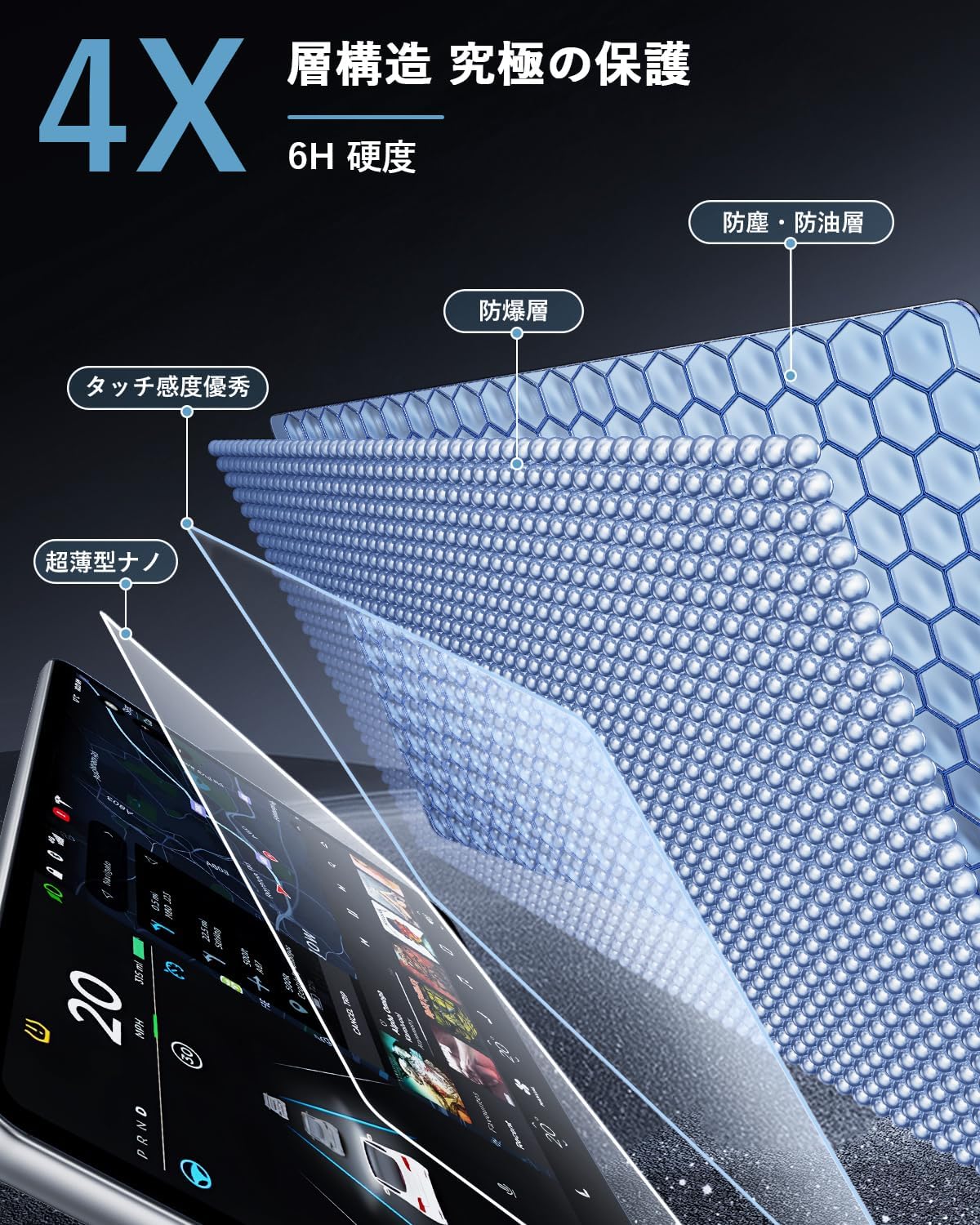 SKTU Nano Film [Новый тип N-BOX JF5/6] 8-дюймовая эксклюзивная защитная пленка Honda Connect Navigation VXM-264ZFEi для автомобильной навигации, изготовлена из ПЭТ, фото 7