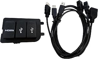 ホンダ N-BOX JF3 JF4 用 純正&社外ナビ USB&HDMI用 ソケット&ブラックパネル&ケーブルSET HONDA用 NBOX カーナビとミラーリング HDMI USBポート(USB&HDMIタイプ(ブラックパネル))