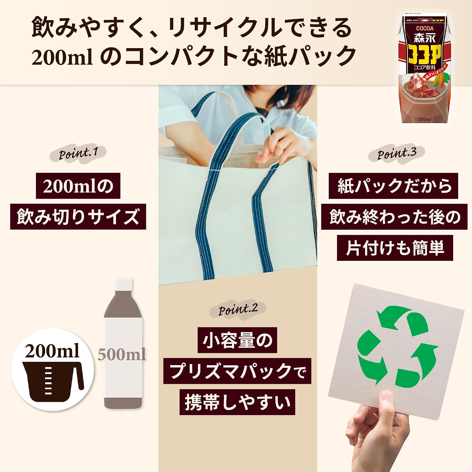 Бумажная упаковка для какао Morinaga, Сок, 6,8 жидких унций (200 мл), 24 бутылки, Напиток, Для хранения при комнатной температуре, Morinaga Milk Industry, фото 4