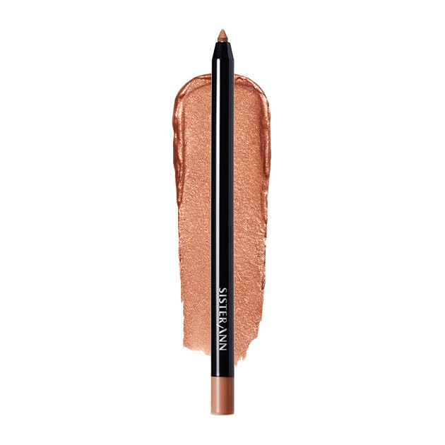 Sister Ann Waterproof Eyeliner Pencil, Korean Cosmetics, High-Density Eyeshadow, 2-in-1, Built-in Sharpener, 0.5 g (04_Glam Latte)