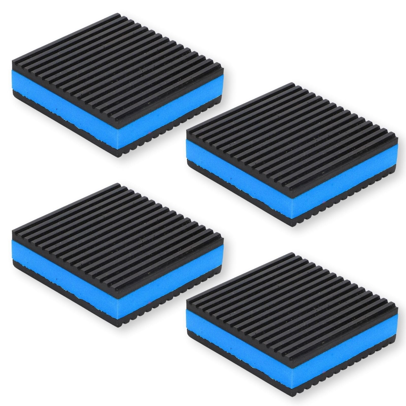 CHASO Anti-Vibration Mat, Rubber Mat, Set of 4, Anti-Vibration Pad, Vibration Mat, Vibration Absorption, Washing Machine, Outdoor Unit, EVA Cushion, 3.0 x 3.0 x 0.9 inches (76 x 76 x 22 mm), Blue 76×76×22mm(4個)