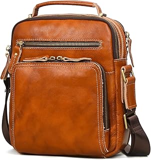 Lannsyne ショルダーバッグ メンズ 本革 斜め掛けバッグ 男性 レザー 大容量 10.5インチiPad対応 肩掛けバッグ カジュアル 通勤 通学 アウトドア