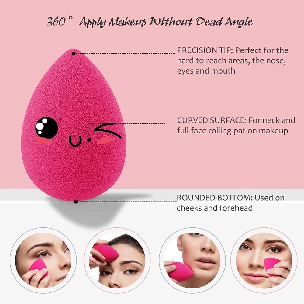 Профессиональный розовый спонж для макияжа MELODINE Beauty Blender Face Makeup Легкий спонж для лица Puff - (1 упаковка), фото 3