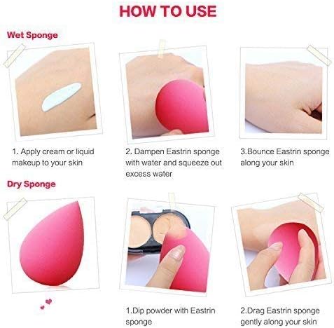 Профессиональный розовый спонж для макияжа MELODINE Beauty Blender Face Makeup Легкий спонж для лица Puff - (1 упаковка), фото 7