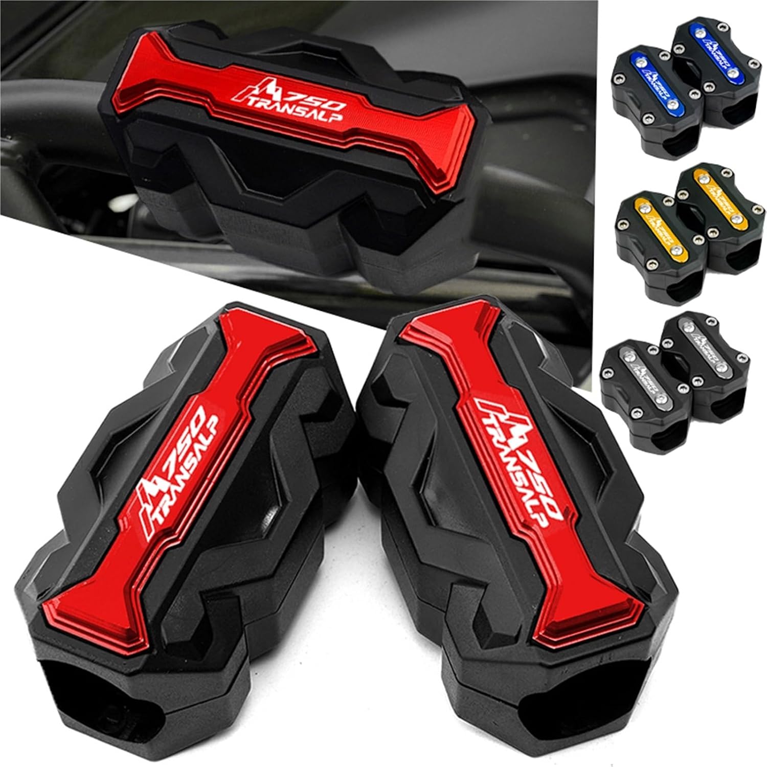 Подходит для Transalp 750 XL 750 Transalp XL750 2024 2023 Аксессуары для мотоциклов Защита двигателя Бампер Противоаварийная планка Блок Серый A, фото 3