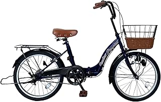 折りたたみ自転車 20 インチ シティサイクル ママチャリ 低床フレーム 両立スタンド カゴ サークル錠 ダイナモライト 付き [passepied TS20M]