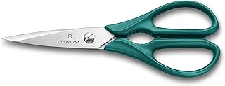 VICTORINOX(ビクトリノックス) キッチンはさみ 瓶の蓋を開けたりナッツを割ったり多目的に使用できるハサミ グリーンマイクロ波刃採用で鋭い切れ味 多機能 ステンレススチールブレード 7.6363.4