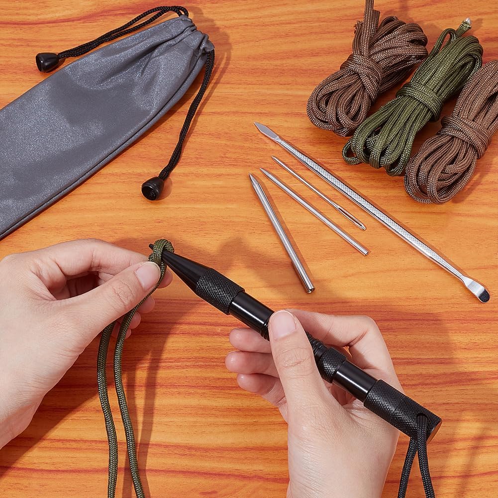 Инструмент для вязки паракордом UNICRAFTALE Paracord Fid Набор металлических морских шипов Набор игл с отверстиями для шитья Инструмент для гладкого вязания кожаных веревок Набор для вязания браслетов, фото 2